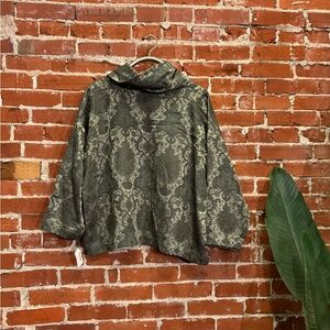 Eskandar (sz 0) Jacquard Cowl Neck Boxy Top